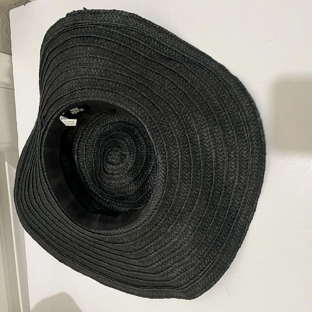 MAGID HATS Floppy Hat Beach Paper Straw  Women’s ONE SIZE Leisure Travel Black